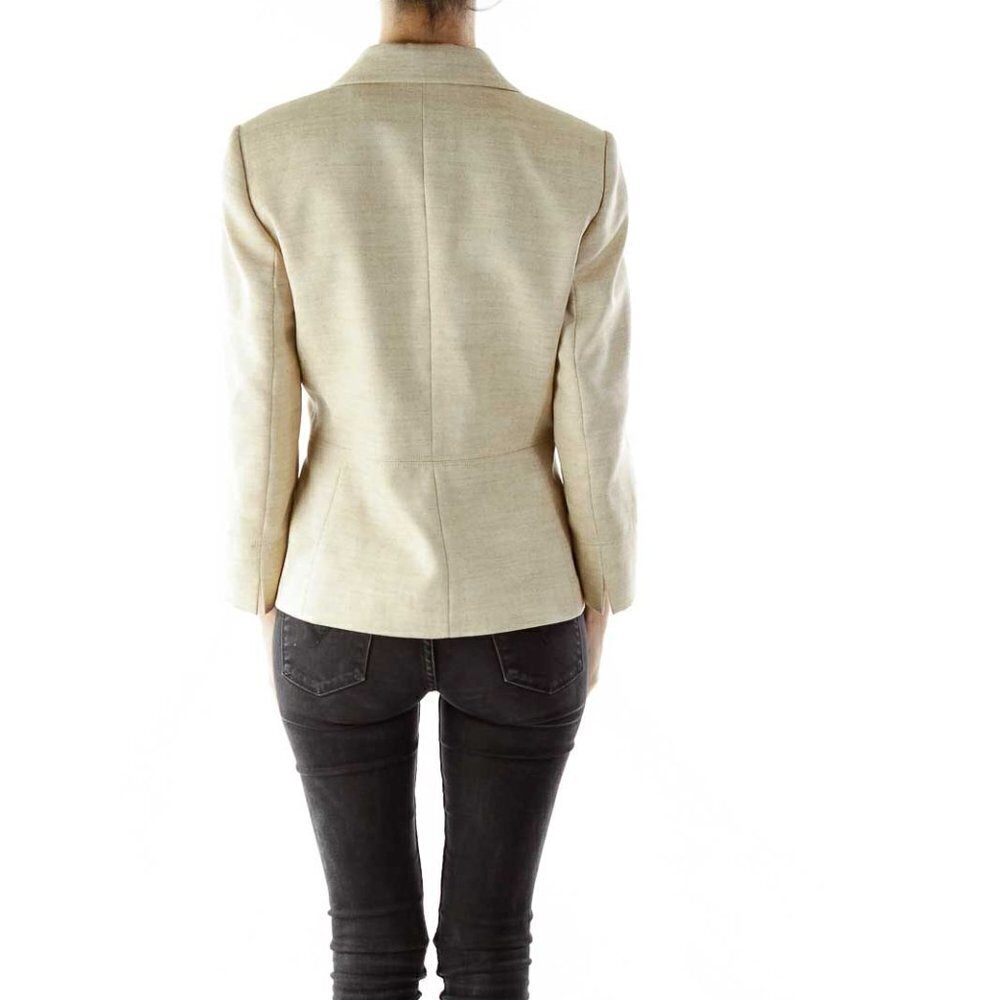 Tahari Beige Single-Breasted Blazer - Picture 2 of 3